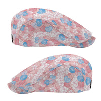 Anthurium Plumeria Lei Pastel Jeff Hat Pink Hawaiian Splendid Palaka LT01 - Polynesian Pride