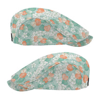 Anthurium Plumeria Lei Pastel Jeff Hat Teal Hawaiian Splendid Palaka LT01 - Polynesian Pride