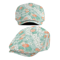 Anthurium Plumeria Lei Pastel Jeff Hat Teal Hawaiian Splendid Palaka LT01 - Polynesian Pride
