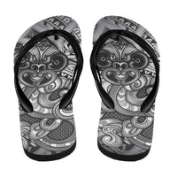 Aotearoa Maori Hei Tiki Flip Flops Kiwikiwi Kowhaiwhai Puhoro Motif LT9 - Polynesian Pride