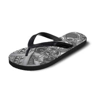 Aotearoa Maori Hei Tiki Flip Flops Kiwikiwi Kowhaiwhai Puhoro Motif LT9 - Polynesian Pride