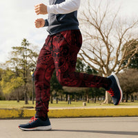Aotearoa Maori Hei Tiki Jogger Pants Whero Kowhaiwhai Puhoro Motif