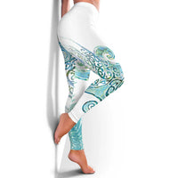 Aotearoa Maori Koru Curves Leggings Mossy Paua Shell LT7 - Polynesian Pride