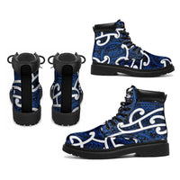 Aotearoa Maori Kowhaiwhai All Season Boots Kikorangi Puhoro and Patiki LT9 - Polynesian Pride