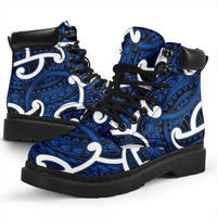Aotearoa Maori Kowhaiwhai All Season Boots Kikorangi Puhoro and Patiki LT9 - Polynesian Pride