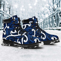 Aotearoa Maori Kowhaiwhai All Season Boots Kikorangi Puhoro and Patiki LT9 - Polynesian Pride