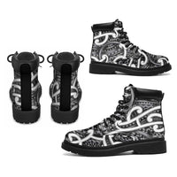 Aotearoa Maori Kowhaiwhai All Season Boots Kiwikiwi Puhoro and Patiki LT9 - Polynesian Pride