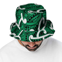 Aotearoa Maori Kowhaiwhai Bucket Hat Kakariki Puhoro and Patiki LT9 - Polynesian Pride