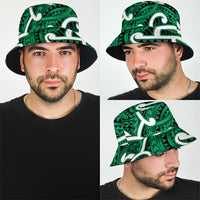Aotearoa Maori Kowhaiwhai Bucket Hat Kakariki Puhoro and Patiki LT9 - Polynesian Pride