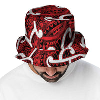 Aotearoa Maori Kowhaiwhai Bucket Hat Whero Puhoro and Patiki LT9 - Polynesian Pride