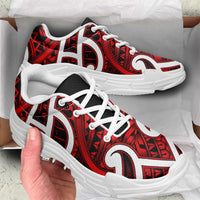 Aotearoa Maori Kowhaiwhai Chunky Sneakers Whero Puhoro and Patiki LT9 - Polynesian Pride