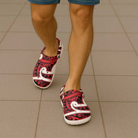 Aotearoa Maori Kowhaiwhai Clogs Shoes Whero Puhoro and Patiki