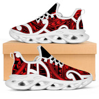 Aotearoa Maori Kowhaiwhai Clunky Sneakers Whero Puhoro and Patiki LT9 Red - Polynesian Pride