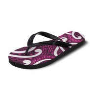 Aotearoa Maori Kowhaiwhai Flip Flops Mawhero Puhoro and Patiki LT9 - Polynesian Pride