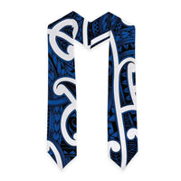 Aotearoa Maori Kowhaiwhai Graduation Stole Kikorangi Puhoro and Patiki LT9 - Polynesian Pride