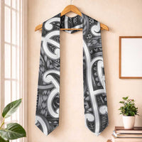 Aotearoa Maori Kowhaiwhai Graduation Stole Kiwikiwi Puhoro and Patiki LT9 One Size Grey - Polynesian Pride