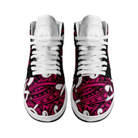 Aotearoa Maori Kowhaiwhai High Sneakers AJ1 Mawhero Puhoro and Patiki LT9 - Polynesian Pride