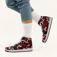 Aotearoa Maori Kowhaiwhai High Sneakers AJ1 Whero Puhoro and Patiki LT9 - Polynesian Pride