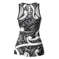 Aotearoa Maori Kowhaiwhai Hollow Tank Top Kiwikiwi Puhoro and Patiki