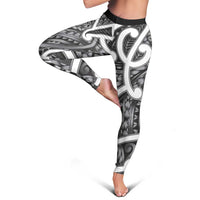 Aotearoa Maori Kowhaiwhai Leggings Kiwikiwi Puhoro and Patiki LT9 - Polynesian Pride