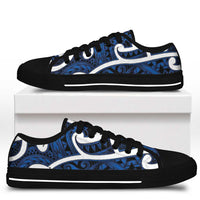 Aotearoa Maori Kowhaiwhai Low Top Shoes Kikorangi Puhoro and Patiki LT9 - Polynesian Pride