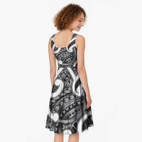 Aotearoa Maori Kowhaiwhai Midi Dress Kiwikiwi Puhoro and Patiki LT9 - Polynesian Pride