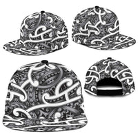Aotearoa Maori Kowhaiwhai Snapback Cap Kiwikiwi Puhoro and Patiki LT9 - Polynesian Pride