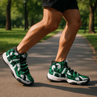 Aotearoa Maori Kowhaiwhai Sneakers J11 Kakariki Puhoro and Patiki LT9 - Polynesian Pride