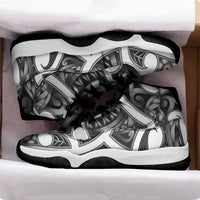 Aotearoa Maori Kowhaiwhai Sneakers J11 Kiwikiwi Puhoro and Patiki LT9 - Polynesian Pride