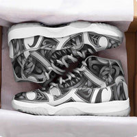Aotearoa Maori Kowhaiwhai Sneakers J11 Kiwikiwi Puhoro and Patiki LT9 - Polynesian Pride