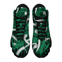 Aotearoa Maori Kowhaiwhai Sneakers J13 Kakariki Puhoro and Patiki LT9 - Polynesian Pride