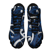 Aotearoa Maori Kowhaiwhai Sneakers J13 Kikorangi Puhoro and Patiki LT9 - Polynesian Pride