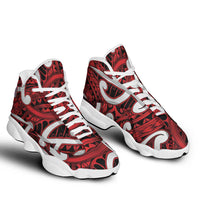 Aotearoa Maori Kowhaiwhai Sneakers J13 Whero Puhoro and Patiki LT9 - Polynesian Pride