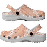 Apricot Mermaid Puakenikeni Maile Lei Clogs Shoes LT01 - Polynesian Pride