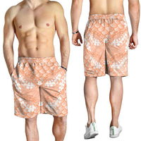 Apricot Mermaid Puakenikeni Maile Lei Shorts for Men LT01 - Polynesian Pride