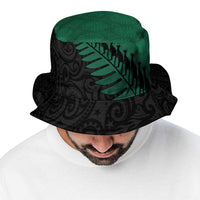 Australia New Zealand Rugby Bucket Hat Green Aboriginal Wallabies and Maori Black Fern - Polynesian Pride