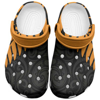 Australia New Zealand Rugby Clogs Shoes Gold Aboriginal Wallabies and Maori Black Fern - Polynesian Pride