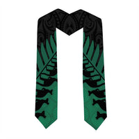 Australia New Zealand Rugby Graduation Stole Green Aboriginal Wallabies and Maori Black Fern LT9 - Polynesian Pride
