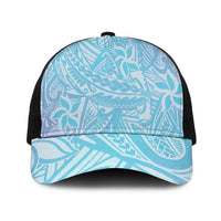 Baby Blue Gradient Polynesia Mesh Trucker Cap Hawaiian Tribal Hammerhead Shark Tattoo LT14 One Size Black Baby Blue - Polynesian Pride