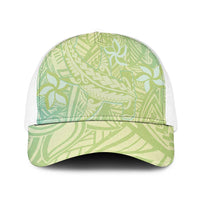 Baby Green Gradient Polynesia Baseball Net Cap Hawaiian Tribal Hammerhead Shark Tattoo LT14 One Size White Baby Green - Polynesian Pride