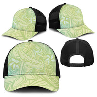 Baby Green Gradient Polynesia Baseball Net Cap Hawaiian Tribal Hammerhead Shark Tattoo LT14 - Polynesian Pride