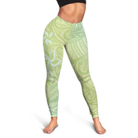 Baby Green Gradient Polynesia Leggings Hawaiian Tribal Hammerhead Shark Tattoo - Polynesian Pride