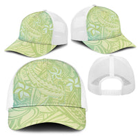 Baby Green Gradient Polynesia Mesh Trucker Cap Hawaiian Tribal Hammerhead Shark Tattoo LT14 - Polynesian Pride