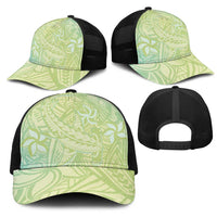 Baby Green Gradient Polynesia Mesh Trucker Cap Hawaiian Tribal Hammerhead Shark Tattoo LT14 - Polynesian Pride