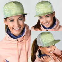 Baby Green Gradient Polynesia Mesh Trucker Cap Hawaiian Tribal Hammerhead Shark Tattoo LT14 - Polynesian Pride