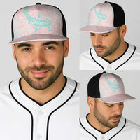 Baby Pink Gradient Polynesia Baseball Net Cap Hawaiian Tribal Hammerhead Shark Tattoo - Polynesian Pride
