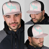 Baby Pink Gradient Polynesia Mesh Trucker Cap Hawaiian Tribal Hammerhead Shark Tattoo LT14 - Polynesian Pride