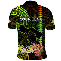 Personalised Hawaii Polo Shirt Pray For Maui Hawaiian Plumeria Pattern Reggae Version LT14 - Polynesian Pride