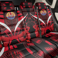 Back Car Seat Cover Tahiti Flag Hibiscus Polynesian Tattoo