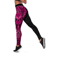 Basketball New Zealand Leggings Pink Maori Ta Moko Indigenous - Polynesian Pride